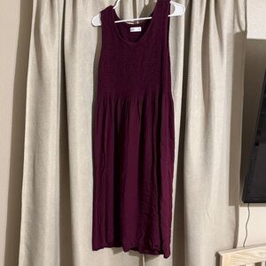 Croft & Barrow Deep Burgundy Midi Dress